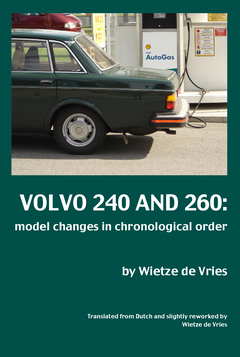 Volvo 240 and 260 : model changes in chronological order